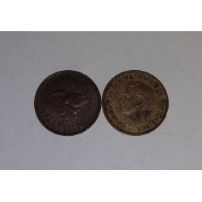 Монета 1 Фартинг 1945 г. Англия. Королек.